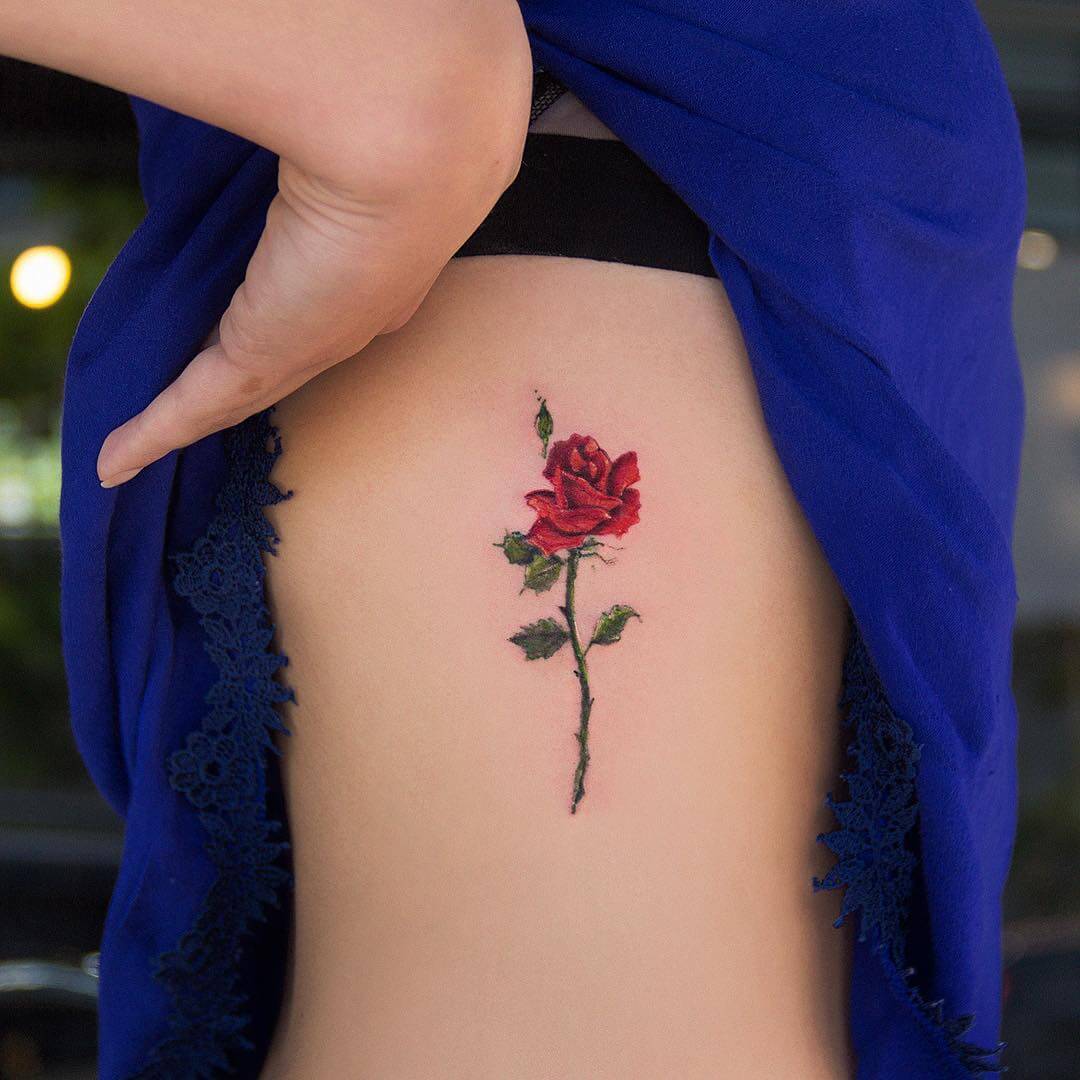 Rose Tattoos For Women On The Side