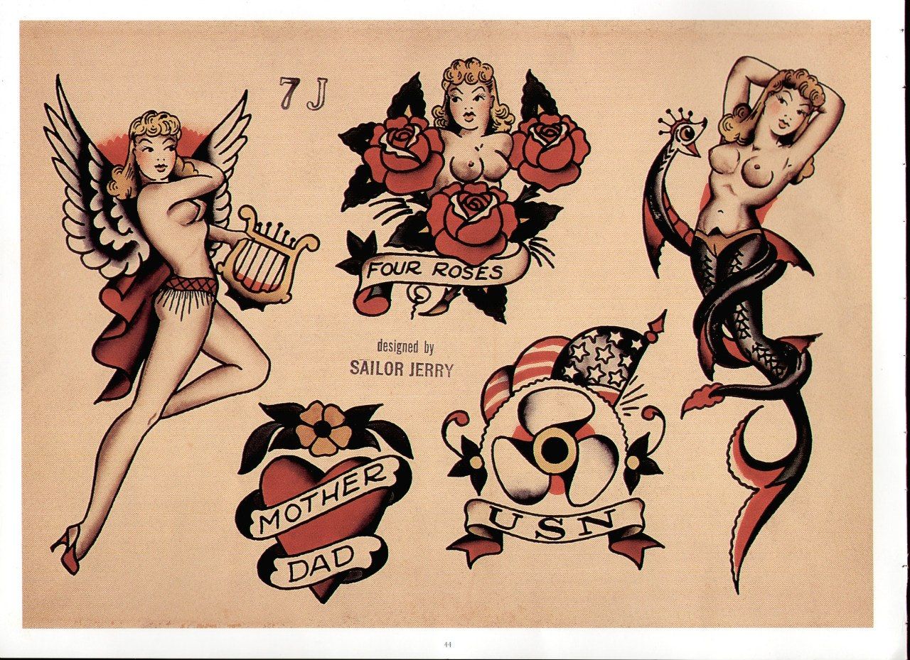 Sailor Jerry Mermaid Tattoo Designs Mermaid Tattoos Sailor Jerry