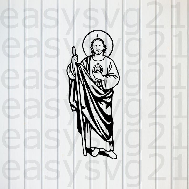 Saint Jude Thaddeus Svg Clipart Cricut Silhouette Cutting Etsy