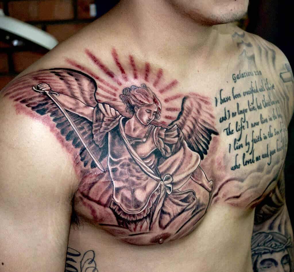 Saint Michael Chest Tattoo: Designs and Symbolism Unveiled