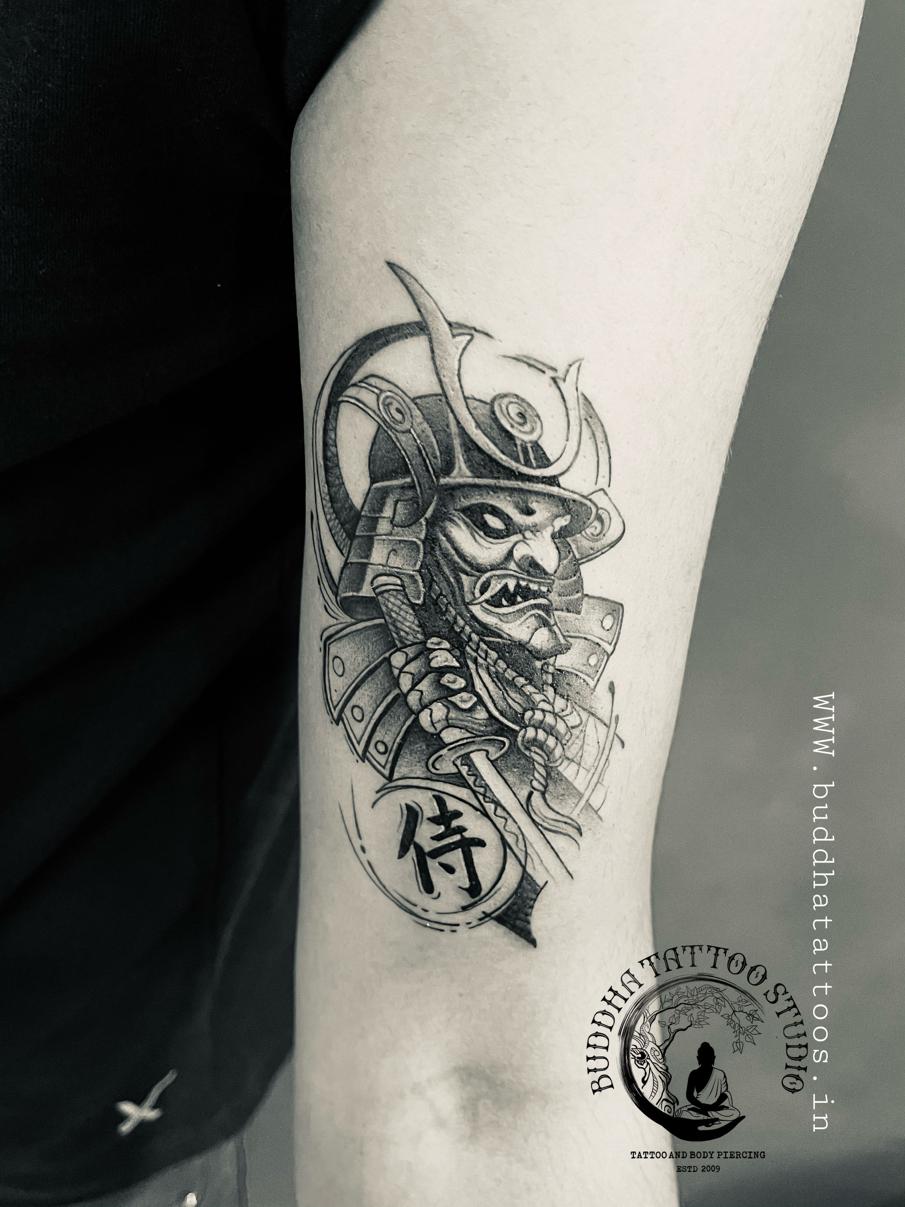 Samurai Tattoo Tattoo Shop Ink Tattoo Buddha Tattoos Shading