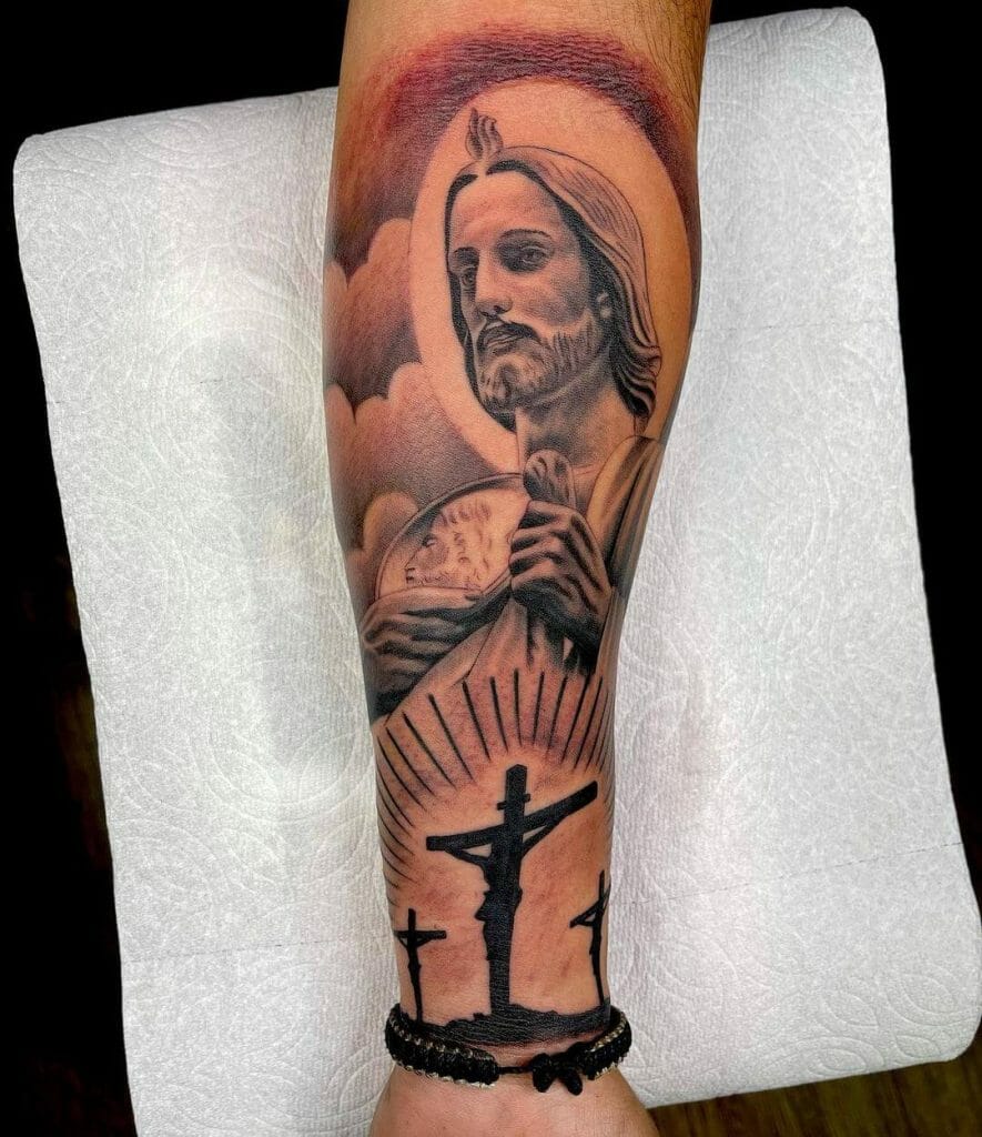 San Judas Tattoo Sleeve Howtodrawbodysideview