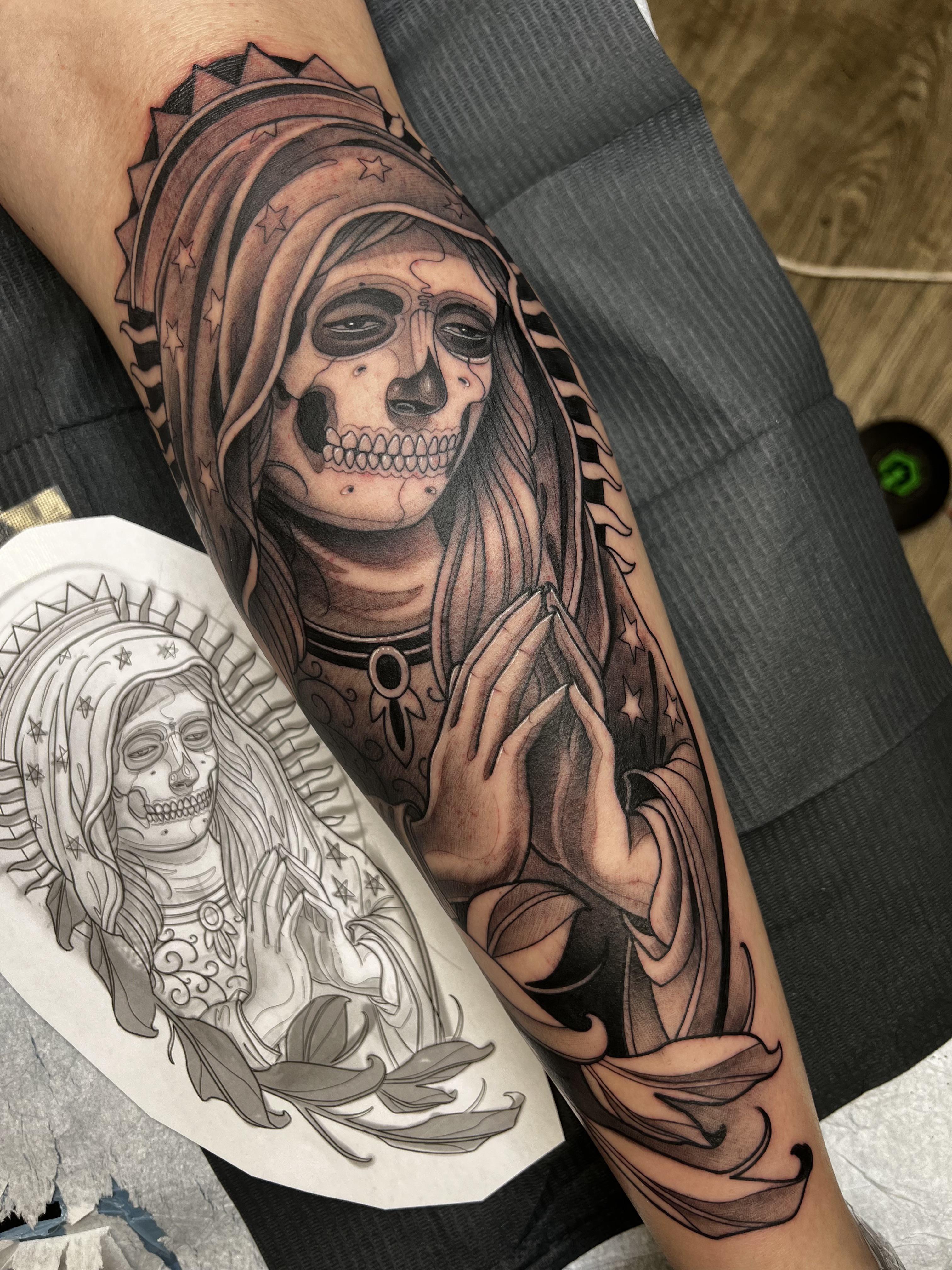 Santa Muerte By Gian Karle At Seven Horses Tattoo In Concord New