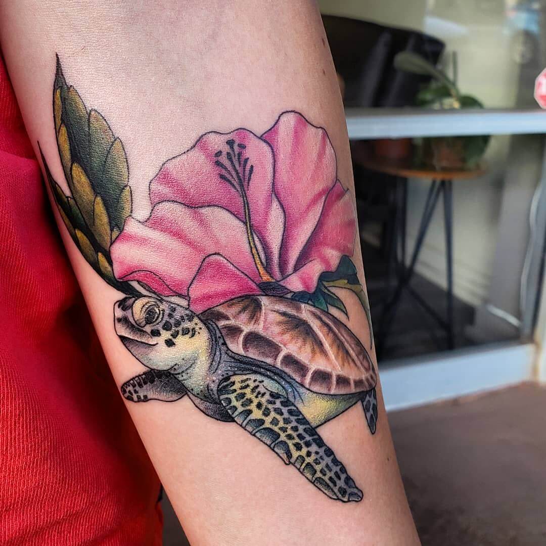 7 Unique Sea Turtle Flower Tattoo Designs You'll Love