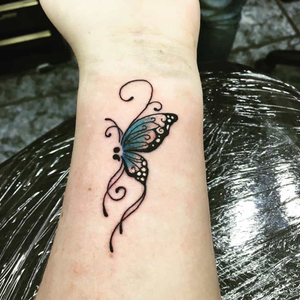 Discover the Meaning: Semi Colon Butterfly Tattoo Guide