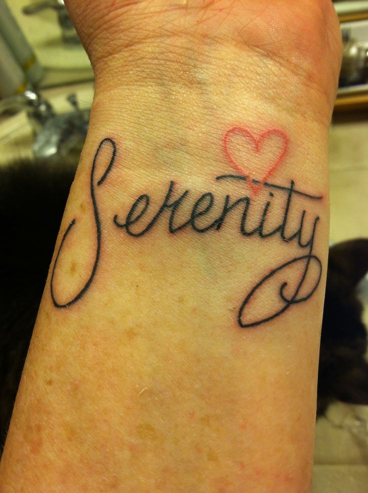 Serenity Wrist Tattoo