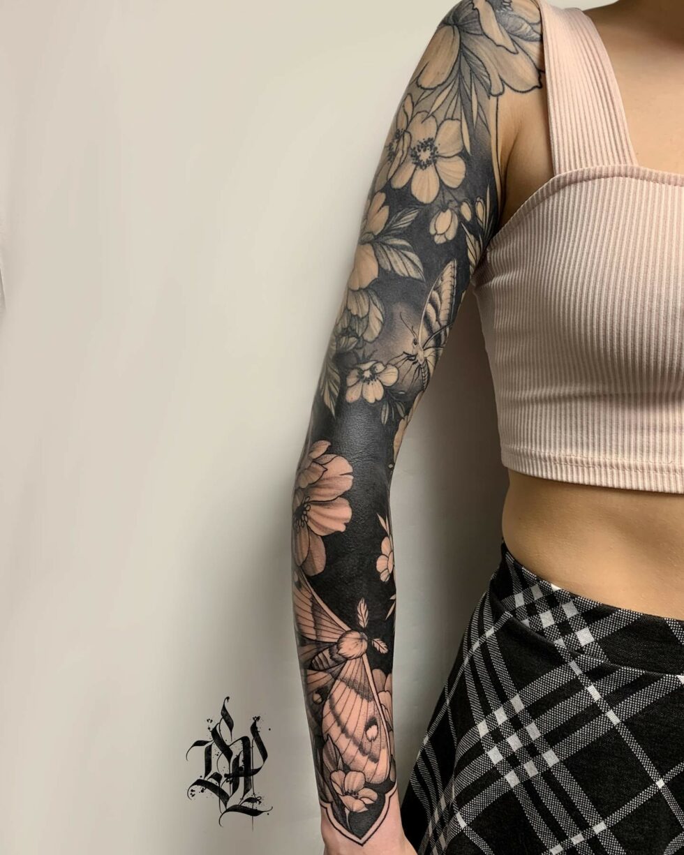 Share 60 Negative Space Floral Tattoo In Eteachers