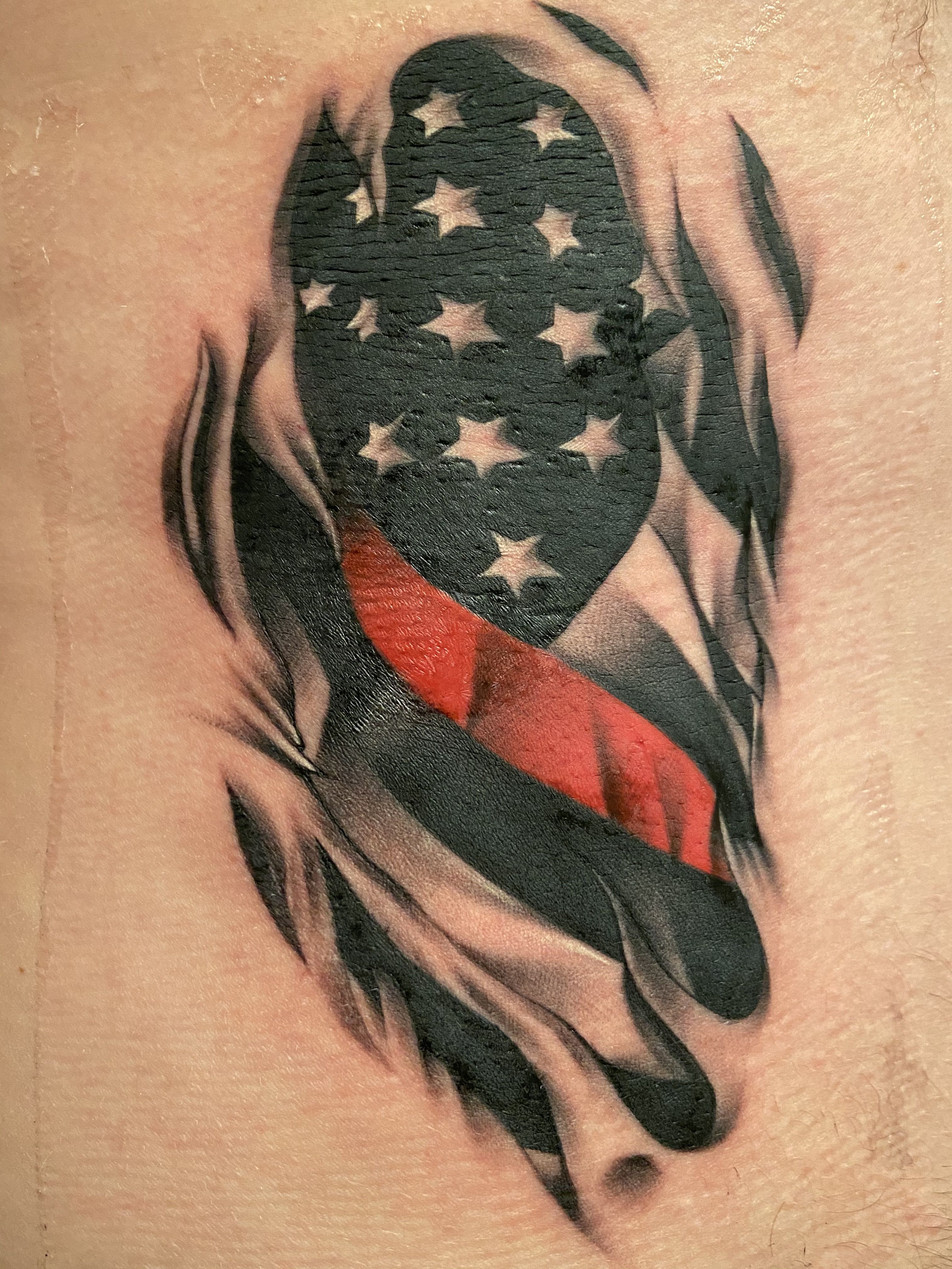 Share 71 Thin Blue Line Flag Tattoo Best In Cdgdbentre