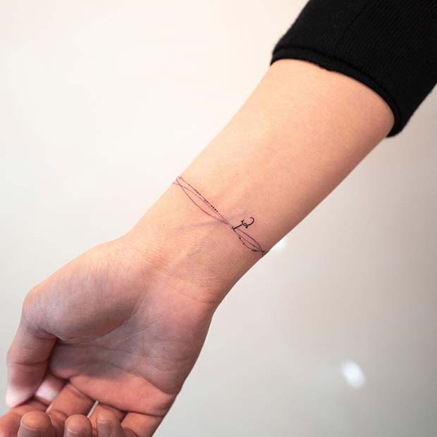 Share More Than 74 Wrist Bracelet Tattoos With Initials Latest