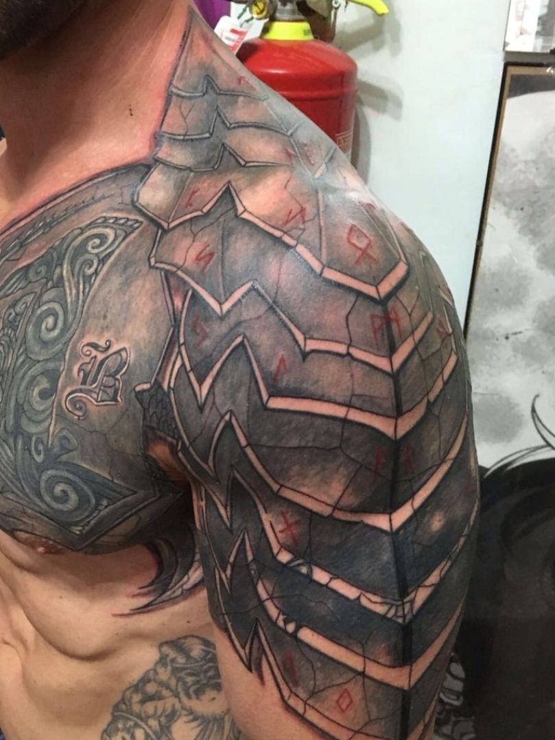 Shoulder Armor Chink Tattoo