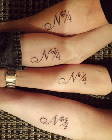 Sibling Number Tattoo Designs Capellistyle