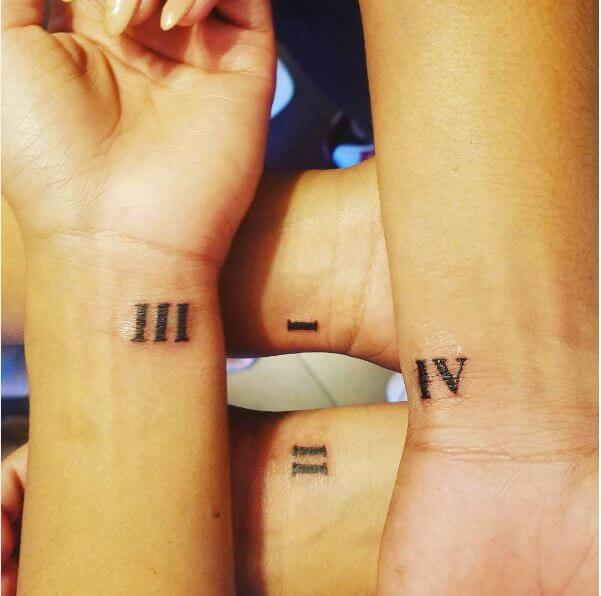 Best Matching Tattoo Ideas for 4 Siblings