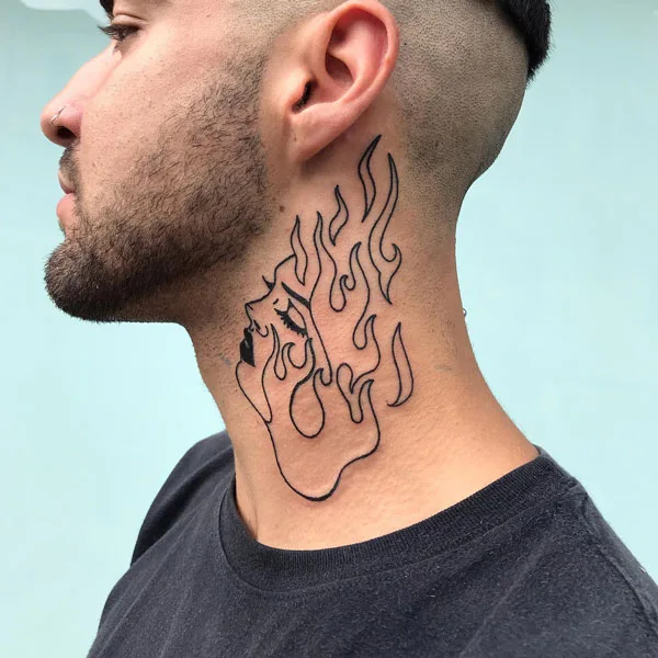 Side Neck Tattoo Lettering Vanswithrainbowsole