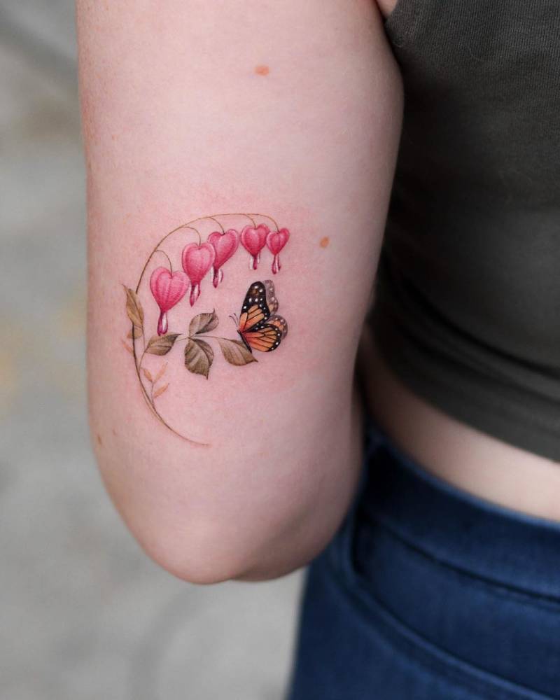 Simple Bleeding Heart Flower Tattoo By Shortcake Tattoogrid Net