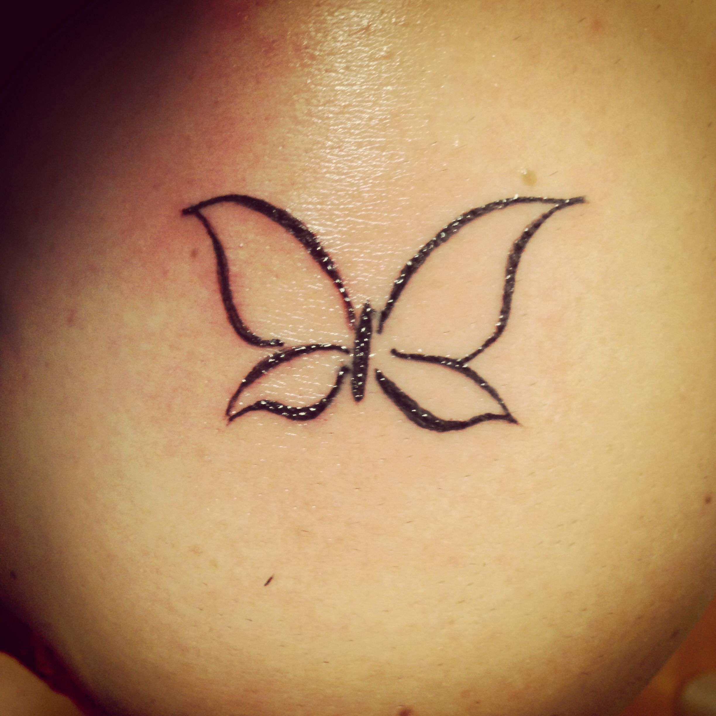 Simple Butterfly Tattoo