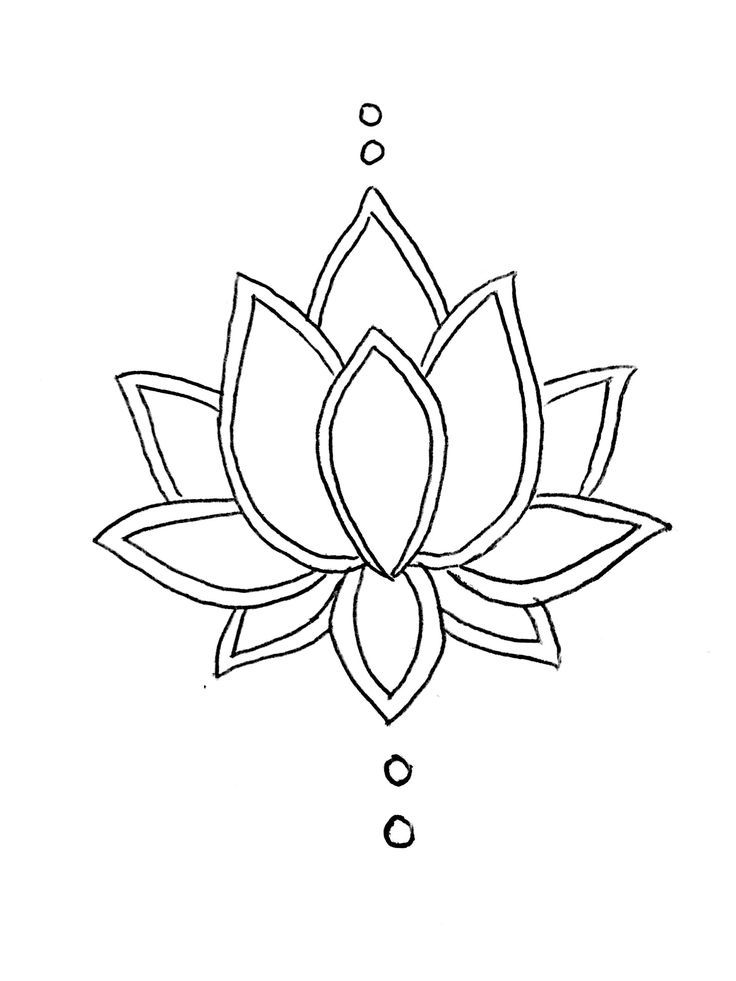 Simple Lotus Flower Drawing Tattoo Best Flower Site