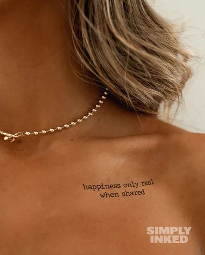 Simply Inked New Happiness Only Real When Shared Temporary Tattoo At Rs