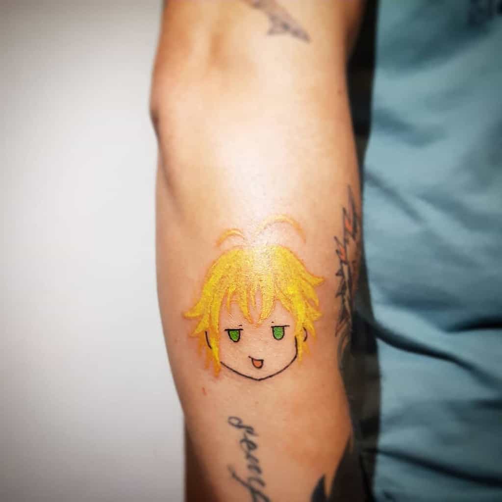 Sir Meliodas Tattoo Meliodas Tattoo Stickers Redbubble In Volume 5