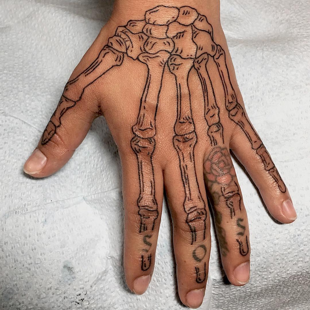 Skeleton Hand Tattoo Designs