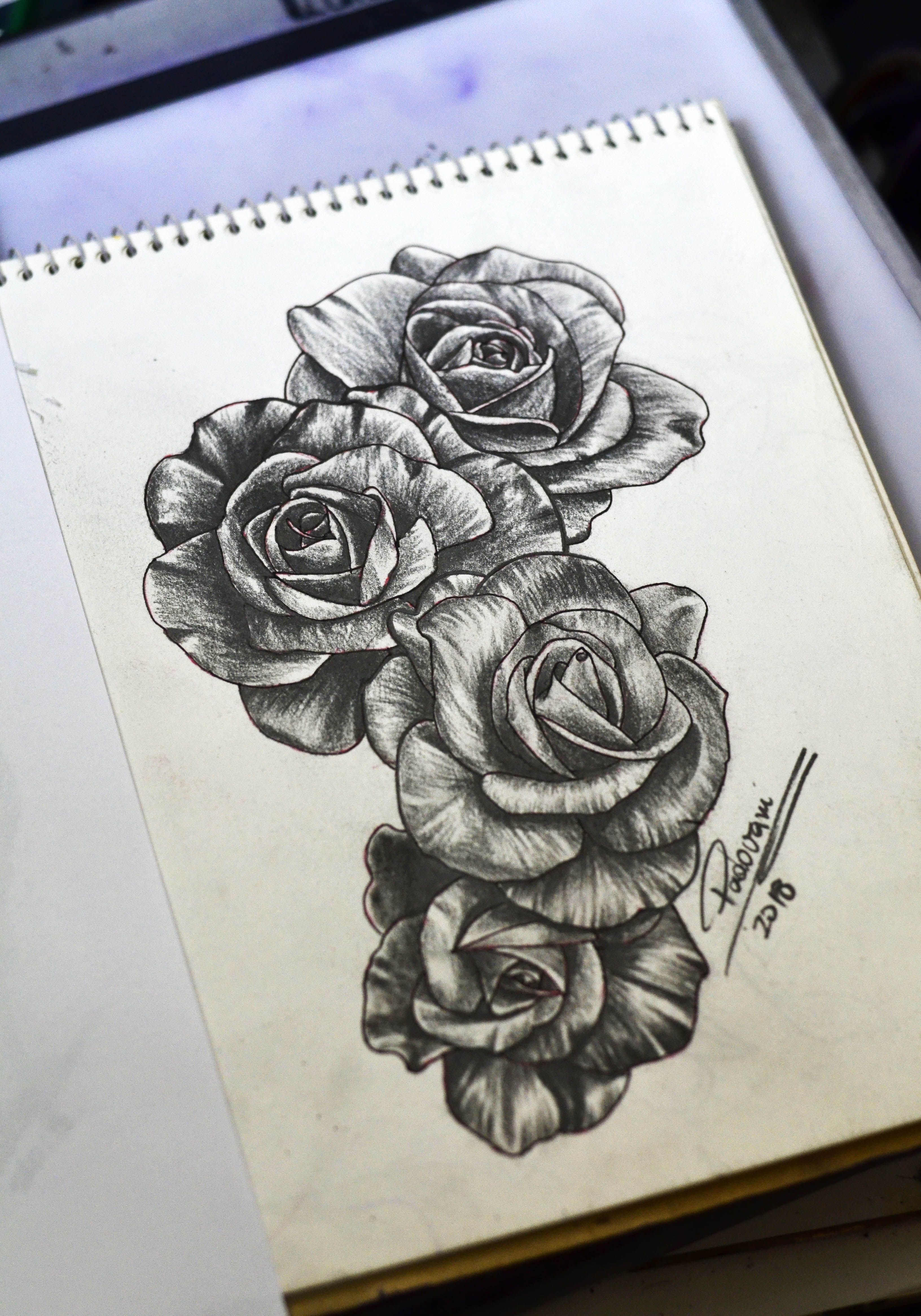 50 Beautiful Rose Tattoo Sketches for Inspiration