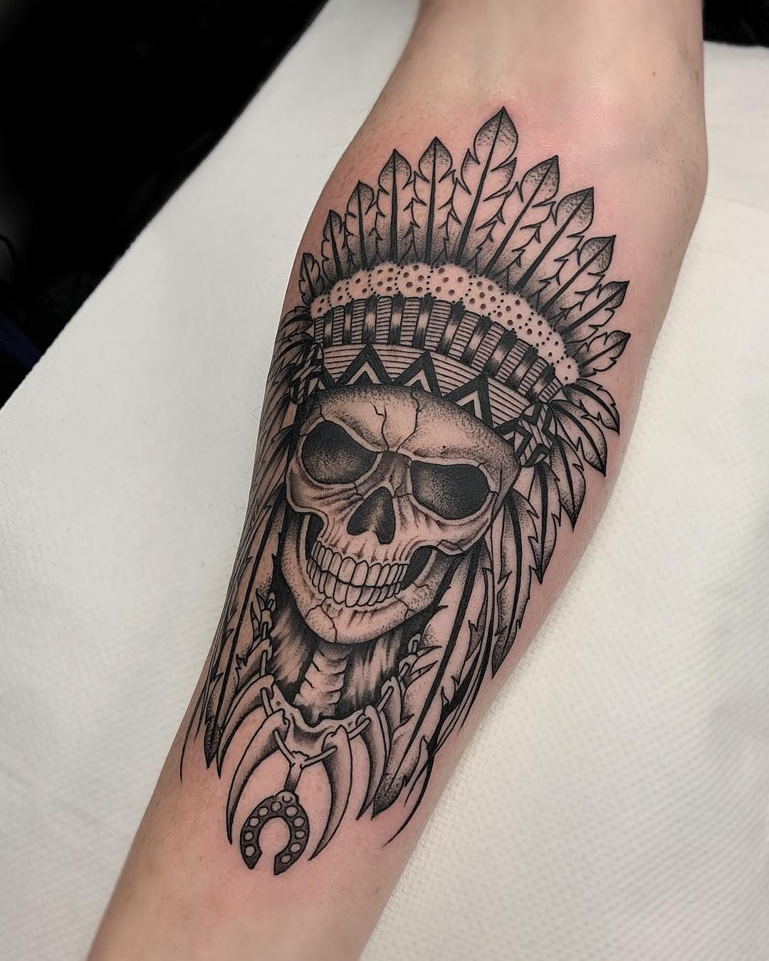 Skull Headdress Tattoo