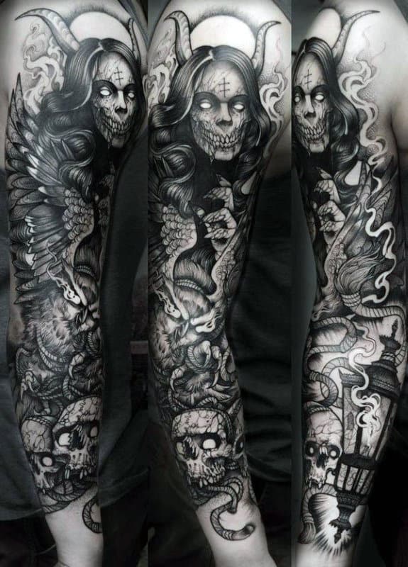 Skull Sleeve Tattoo Ideas