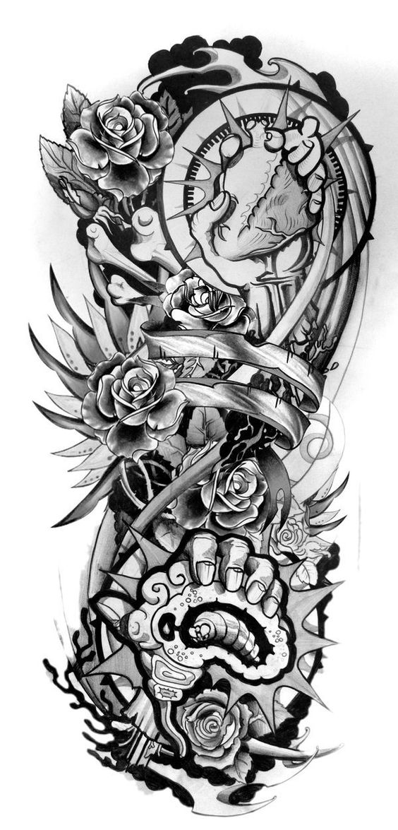 Sleeve Tattoo Designs Drawings On Paper Design Sleeve Tattoo 2 Tattoo