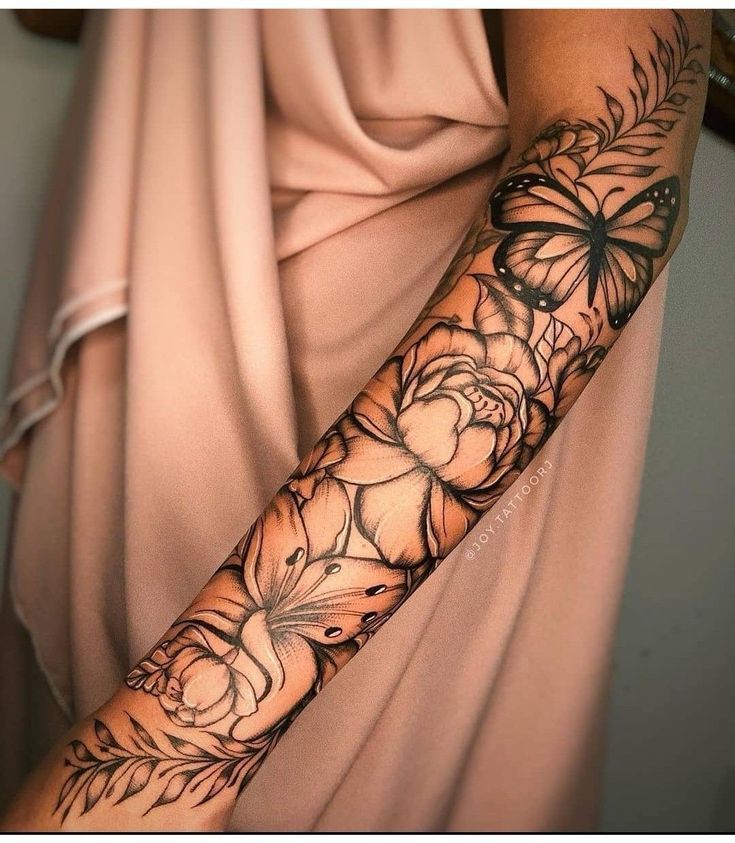 Sleeve Tattoo For Female Feminine Tattoo Sleeves Forearm Tattoo