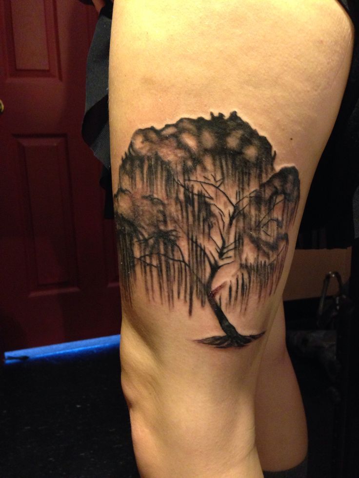 Sleeve Tattoo Of Willow Tree Tree Tattoo Foot Tree Branch Tattoo Tree