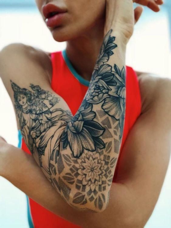 Sleeve Tattoos Full Sleevetattoos Rose Tattoos For Women Tattoos Tattoo Styles