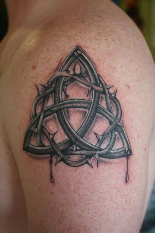 Small Simple Celtic Knot Trinity Tattoo For Gentlemen Trinity Knot