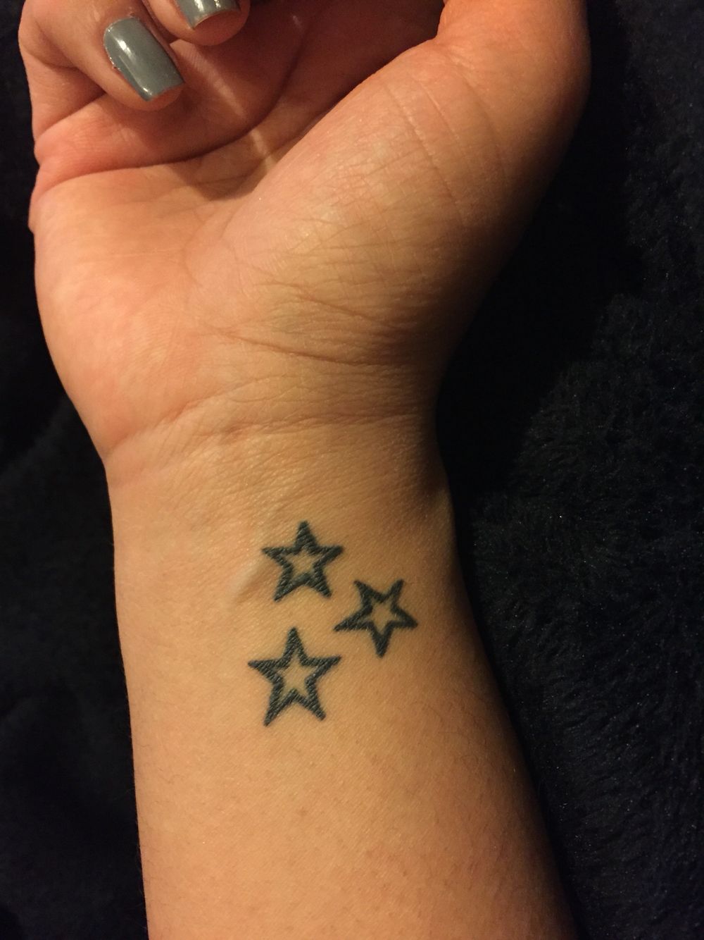 Small Tattoos Fine Line Style Stars On The Forearm Tattoo Star