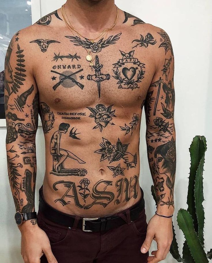 Small Tattoos for Men: Simple Chest Designs