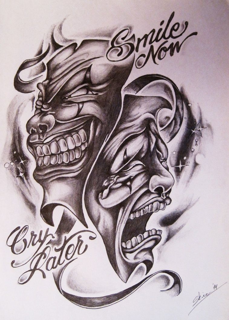 Smile Now Cry Later Drawings Tattoos