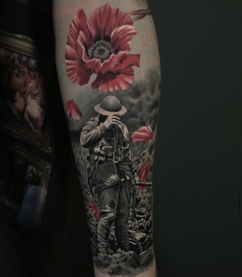 Soldier Tattoo By Janis Limited Availability At Revival Tattoo Studio