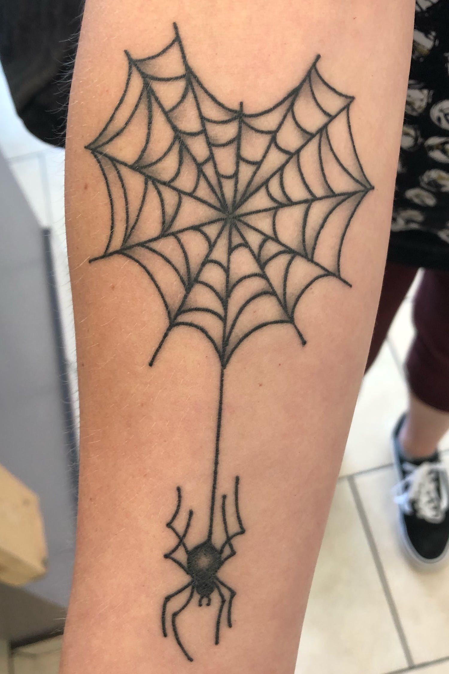 Spider Web Chest Tattoo Designs