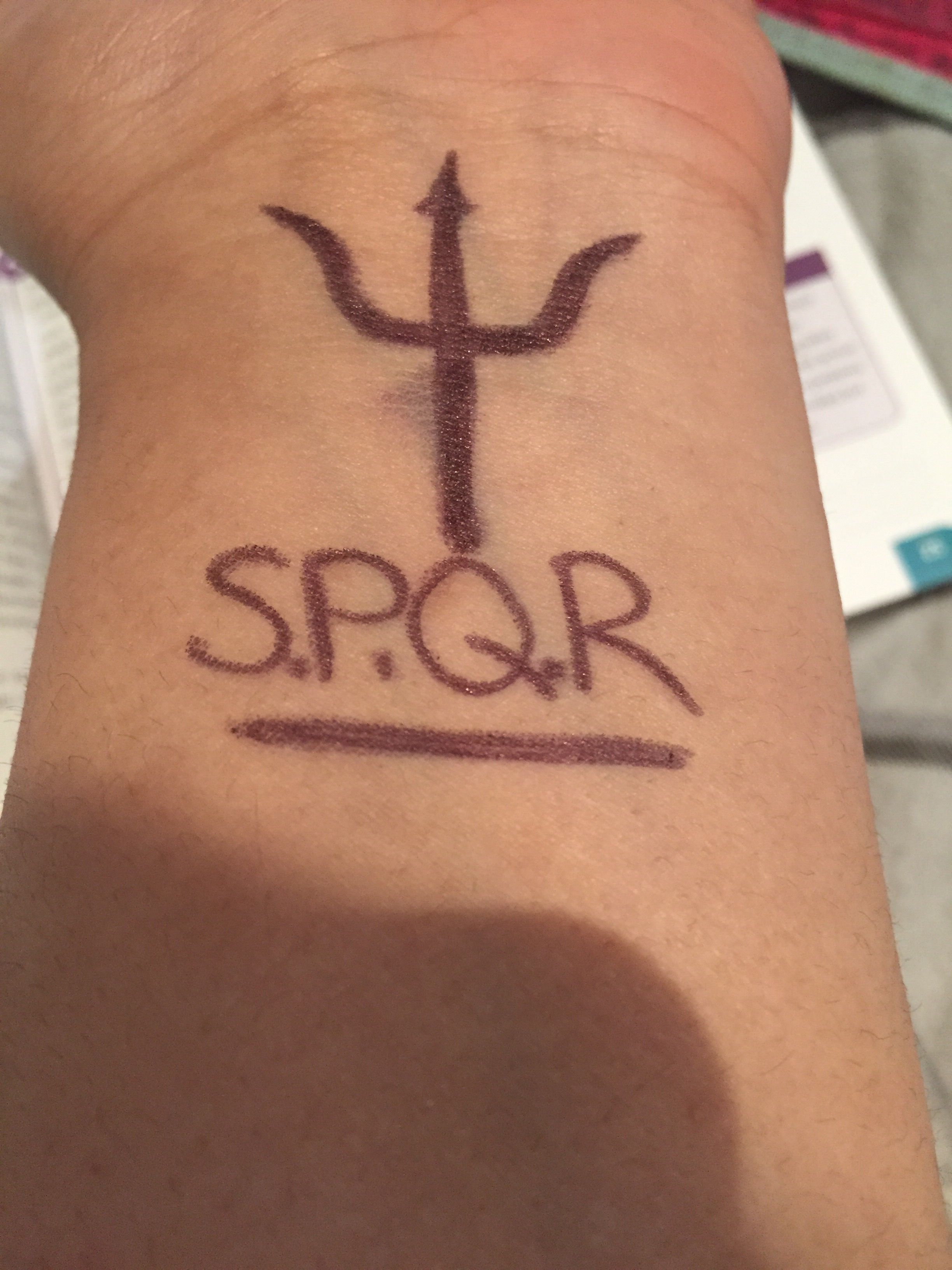 Spqr Tattoo Percy Jackson Meaning Percy Jackson Sqpr Temporary Tattoo