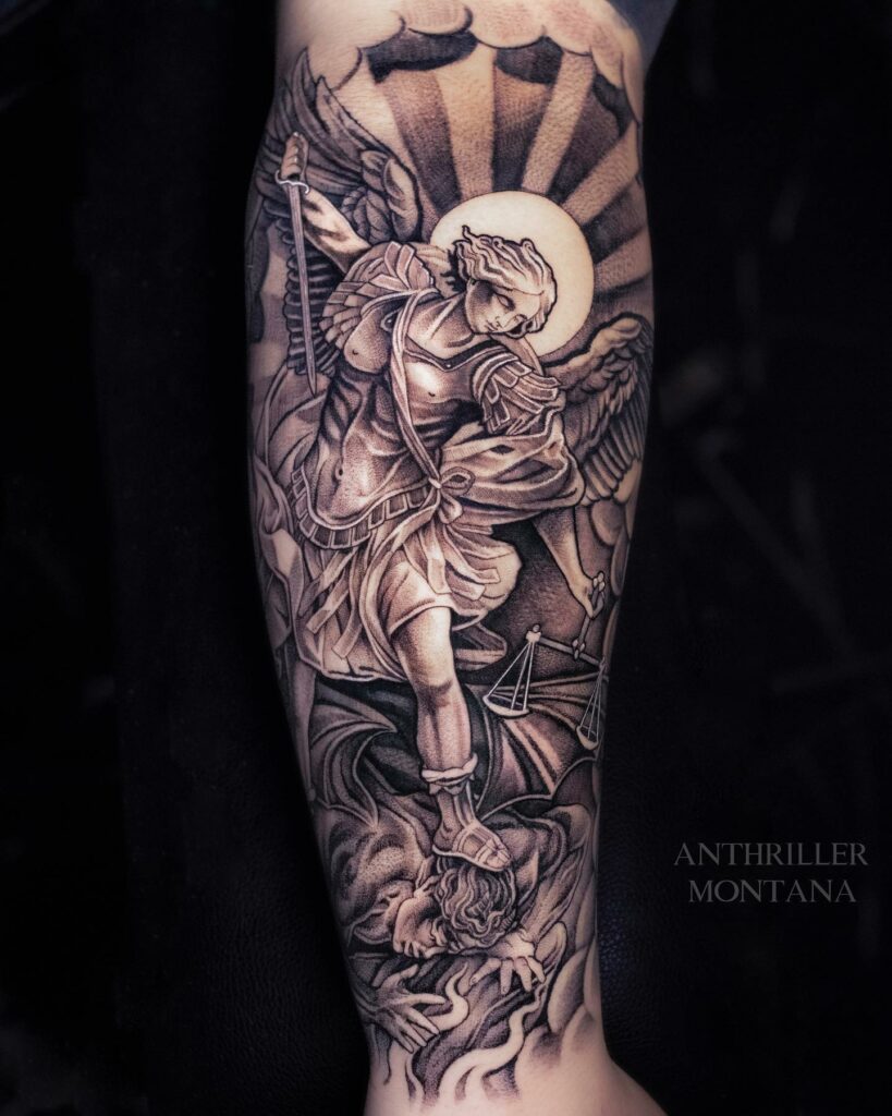 St Michael Tattoo Sleeve Ideas Tatuagem De Anjo Inspire Se Com Mais De 45 Fotos E Ideias