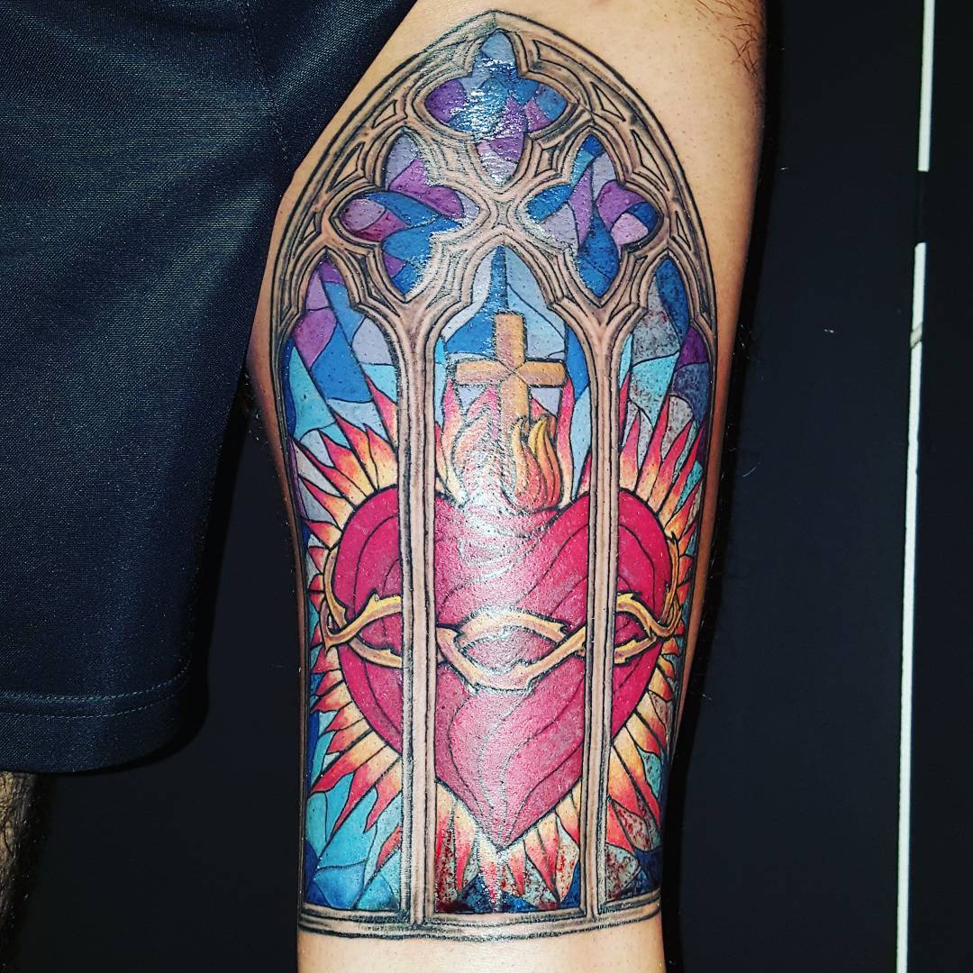 Stained Glass Tattoo Designs to Inspire You