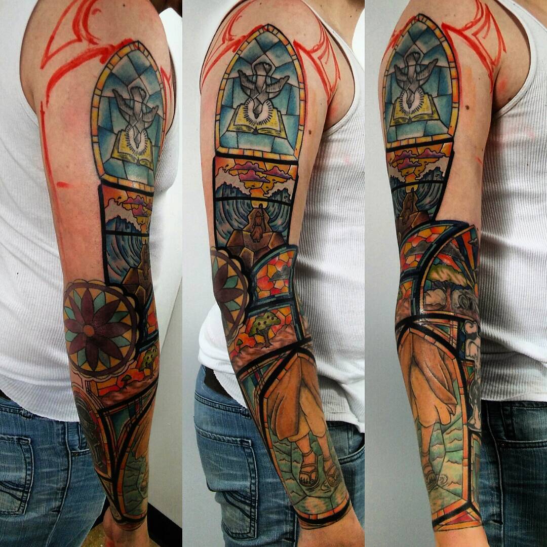 Stained Glass Window Tattoo: Vibrant Ink Artistry