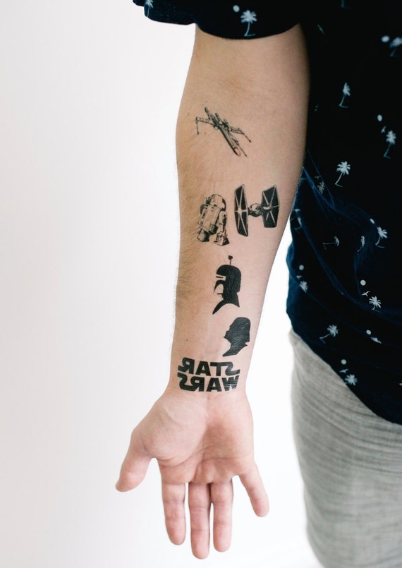 Star Wars Set Of Temporary Tattoos Geektat