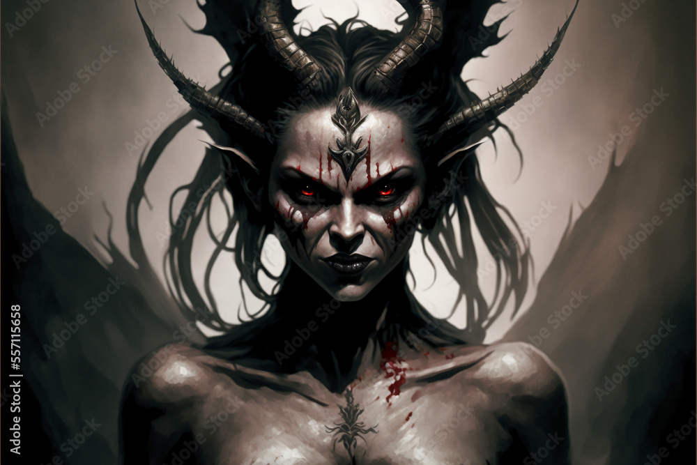 Succubus A Supernatural Demon Evil And Seductive Female Devil