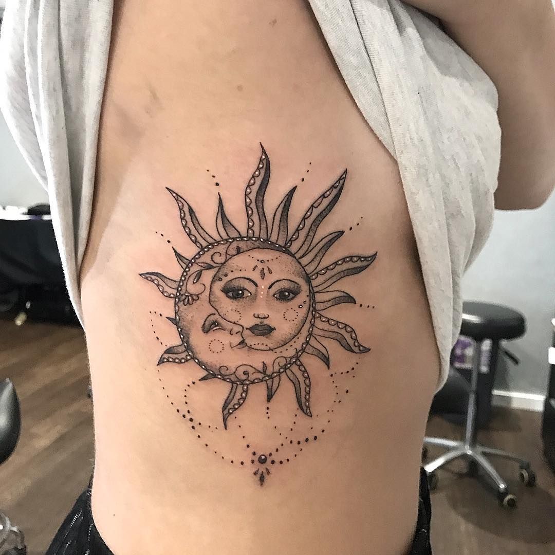 Sun Amp Moon Tattoo Idea