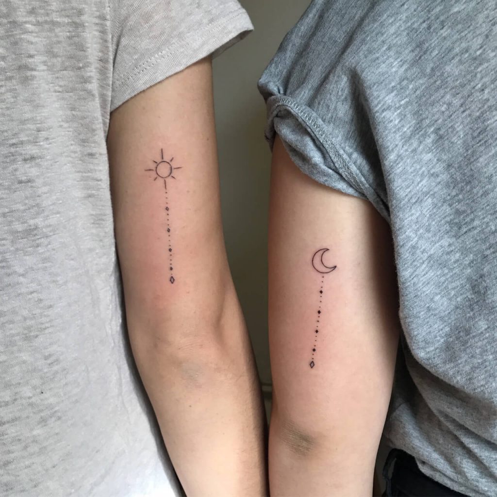 Sun And Moon Matching Tattoo Designs Ideas And Meaning Tattoos For You