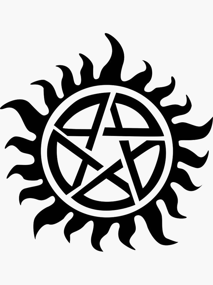 Supernatural Anti Possession Symbol Sticker For Sale By Fanartaft