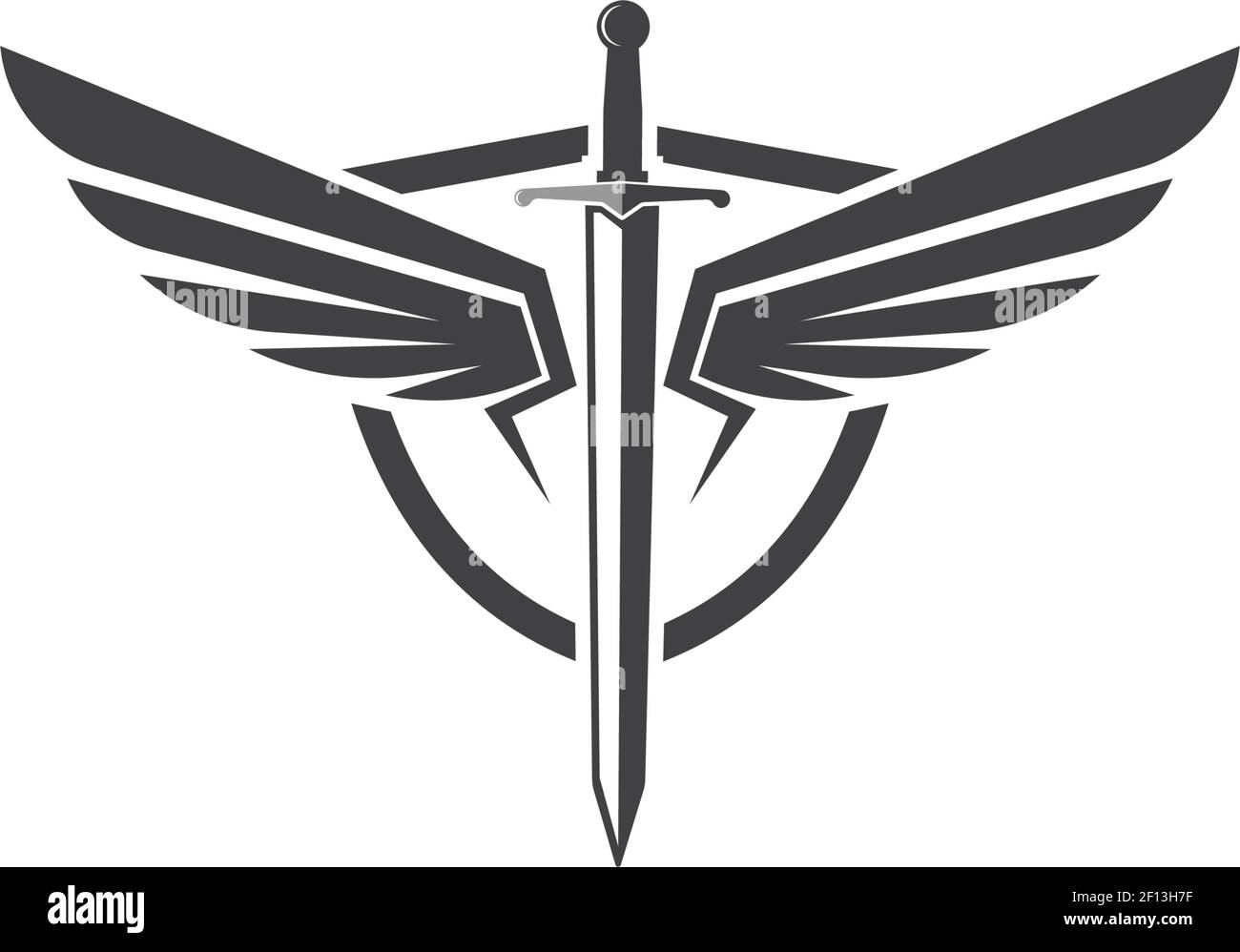 Sword Wings Design Stock Vector 216600859 Shutterstock