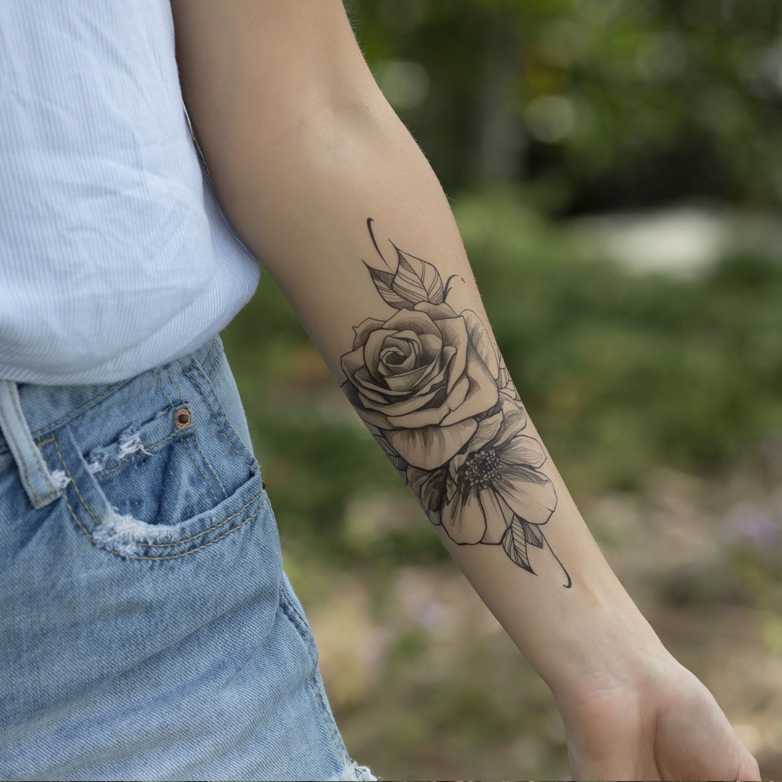 Tatouages De Bras Floraux