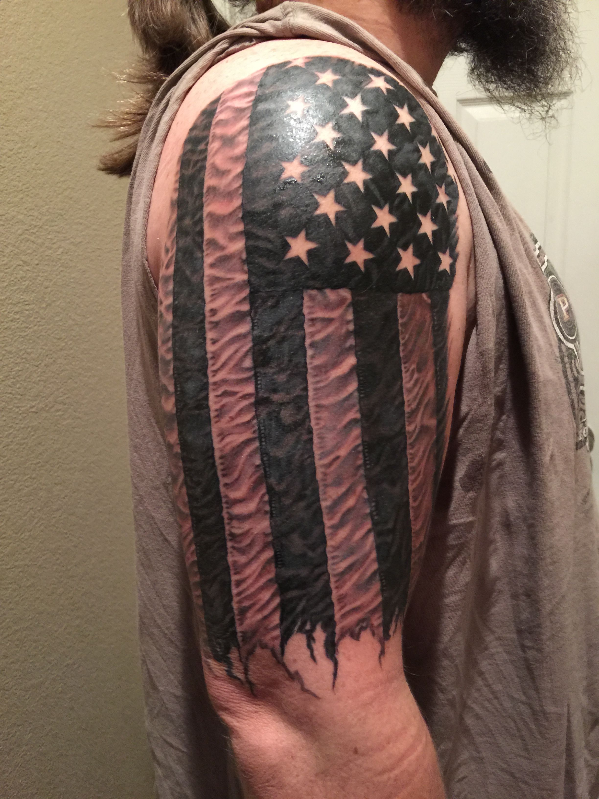 Tattered American Flag Tattoo Paradigmatic Tattered American Flag