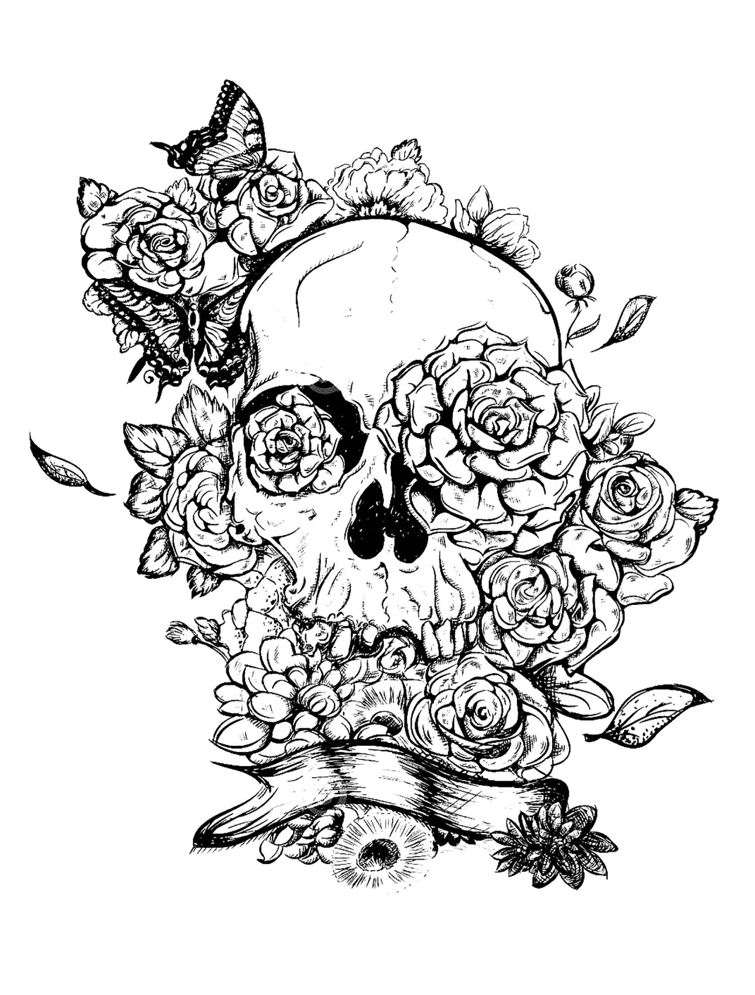 Dive into Art: Tattoo Adult Coloring Pages