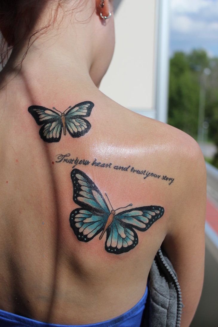 Tattoo Designs For Girls On Back Shoulder Butterfly